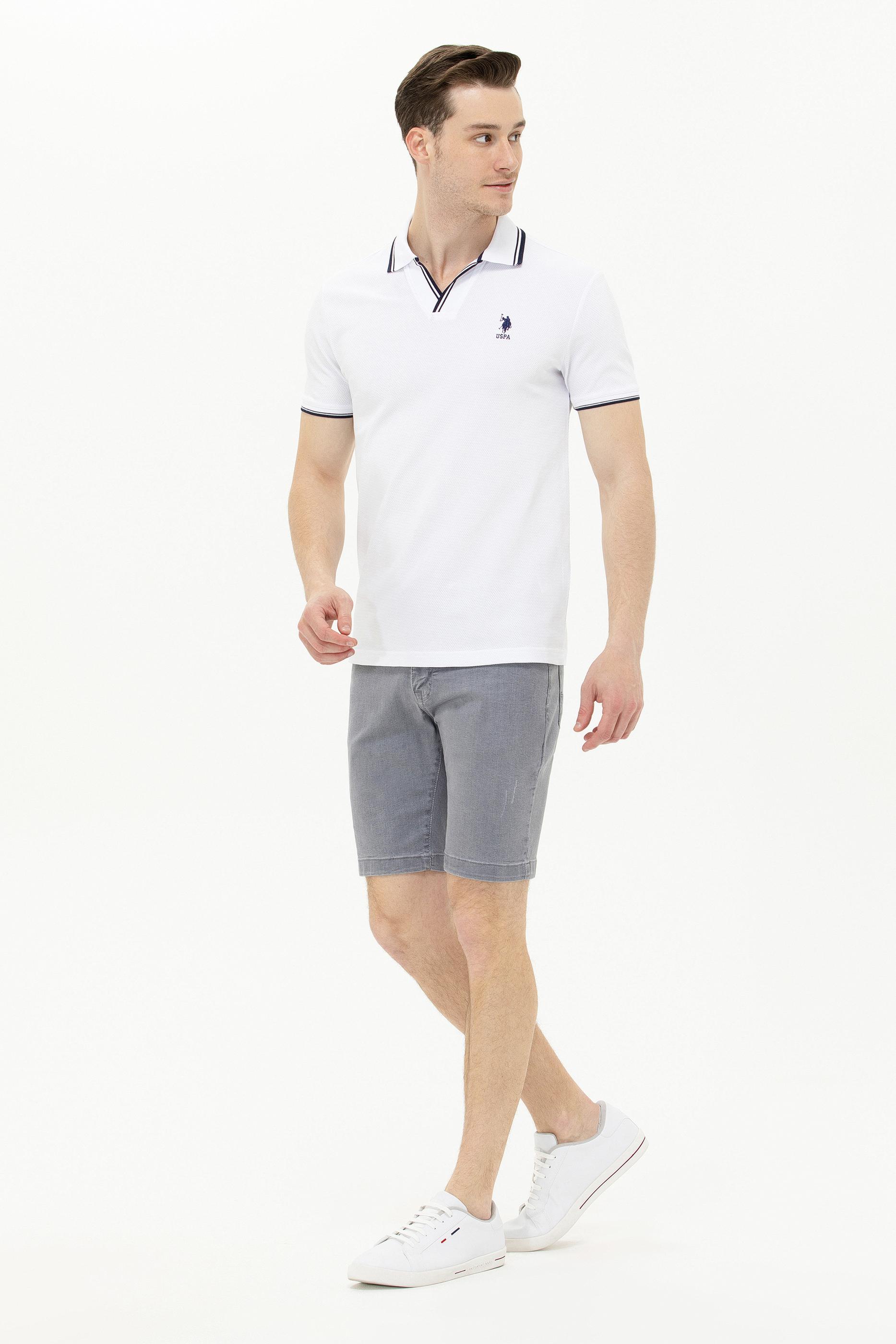 Erkek Beyaz Polo Yaka T-Shirt