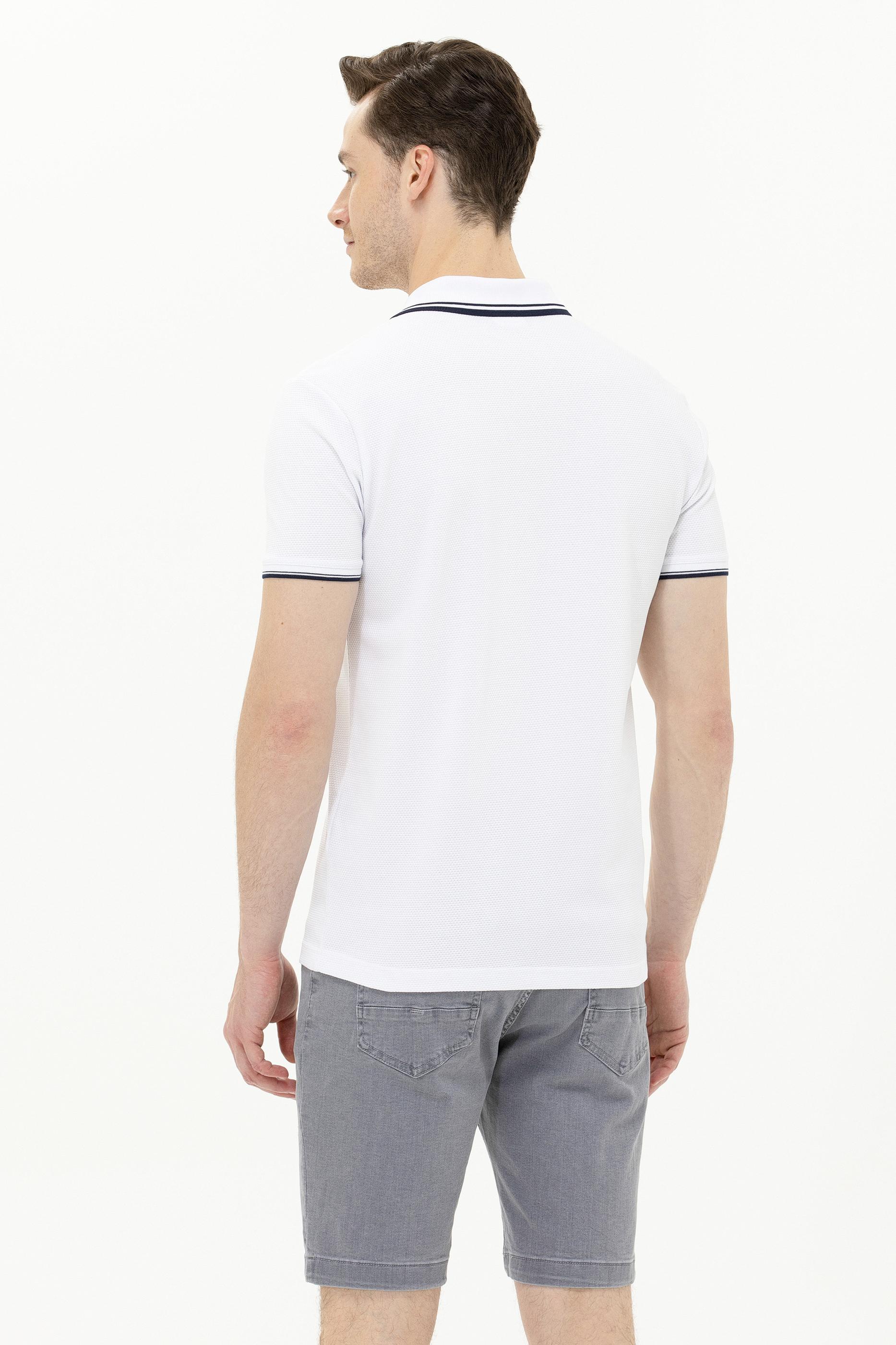 Erkek Beyaz Polo Yaka T-Shirt