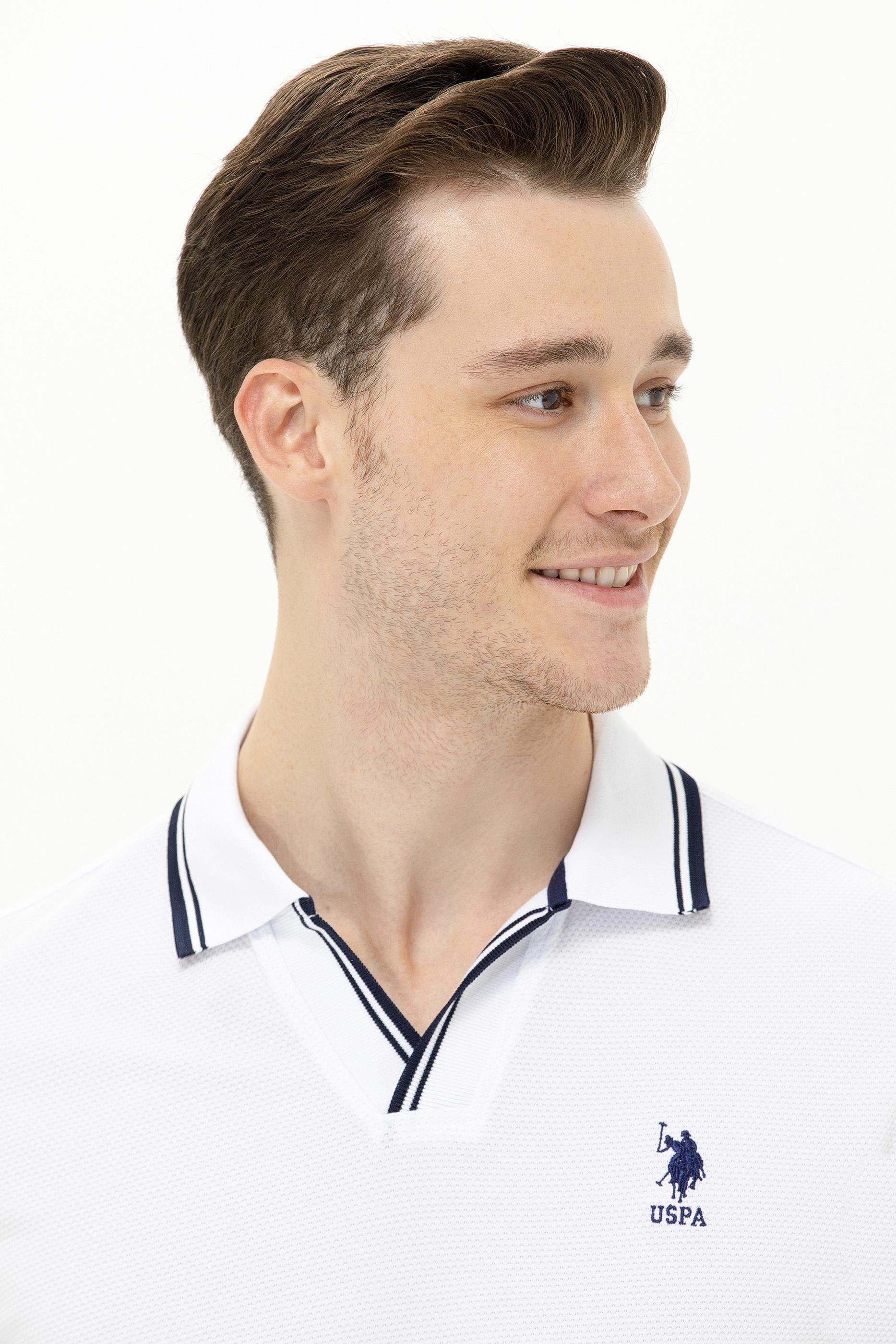 Erkek Beyaz Polo Yaka T-Shirt