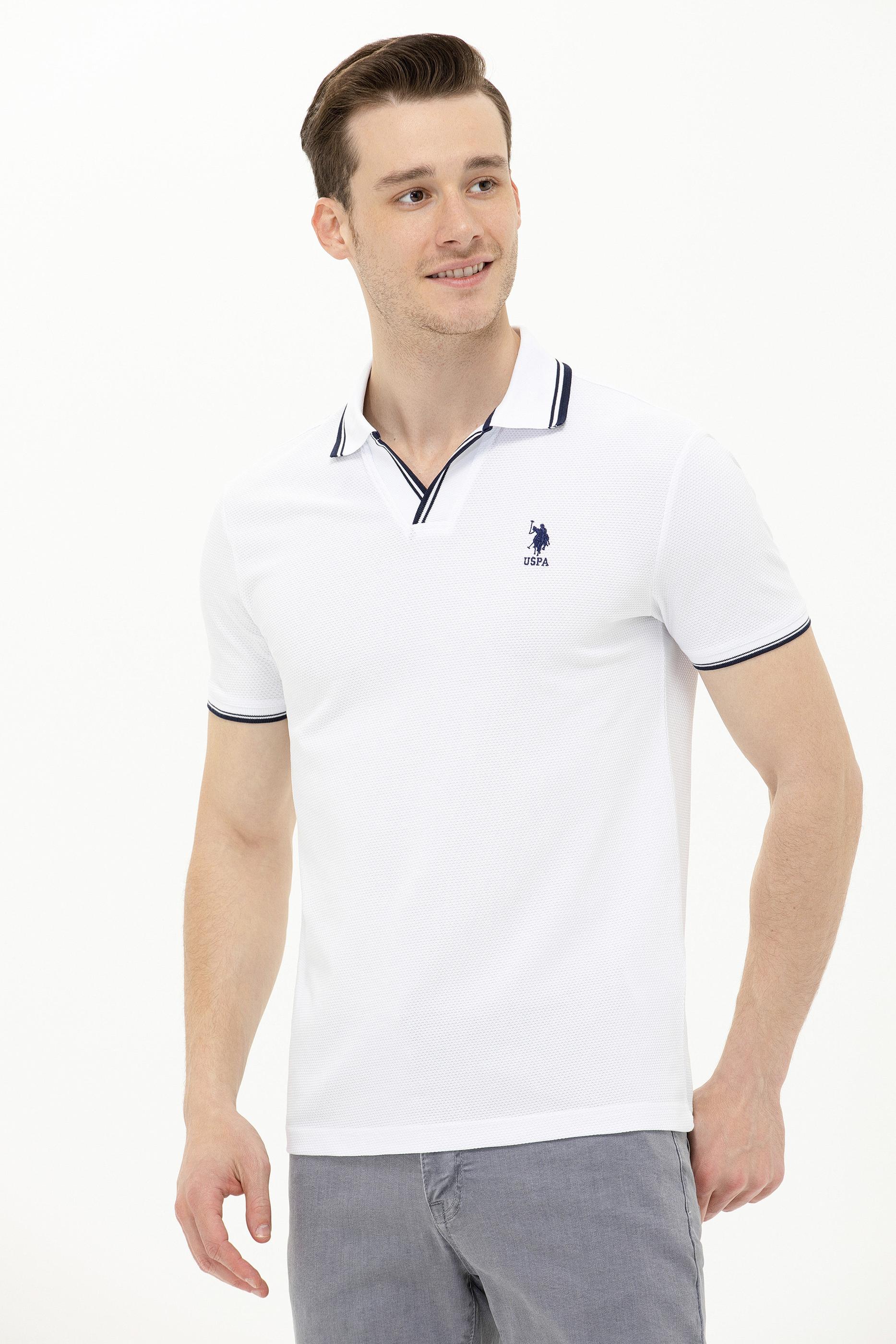 Erkek Beyaz Polo Yaka T-Shirt