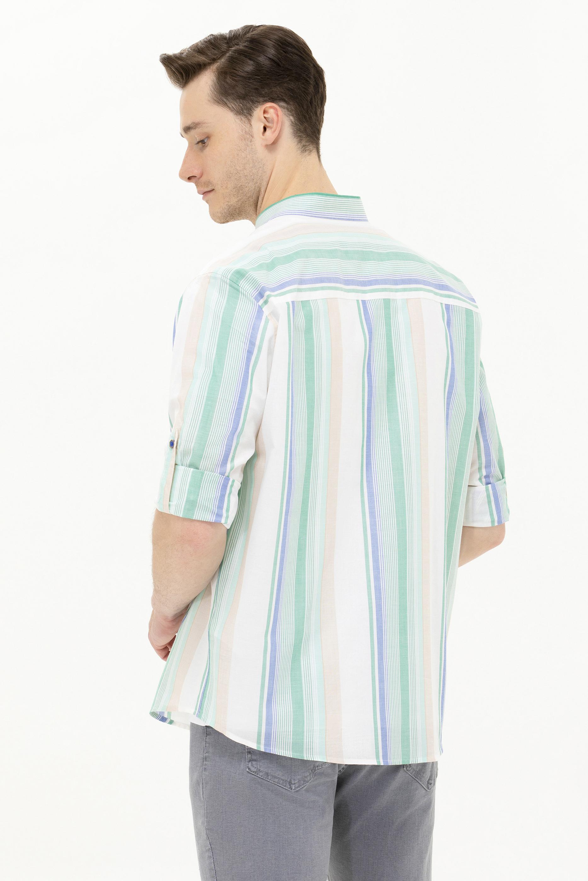 Erkek Yeşil Uzun Kollu Gömlek