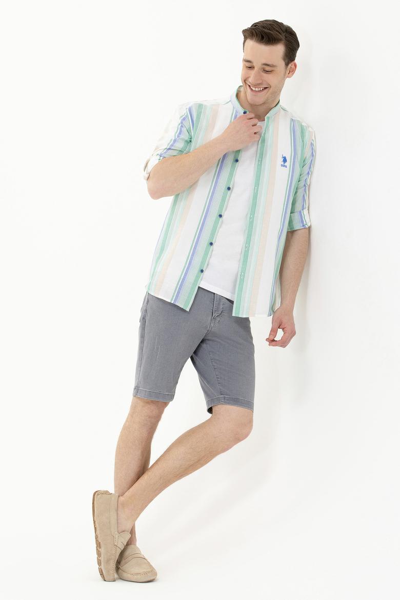 Erkek Yeşil Uzun Kollu Gömlek