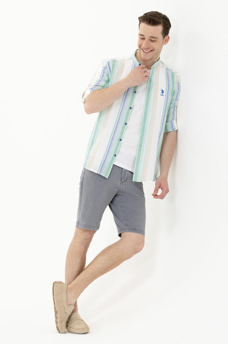 Erkek Yeşil Uzun Kollu Gömlek