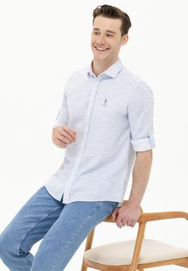 Erkek Mavi Uzun Kollu Gömlek - 50264098024