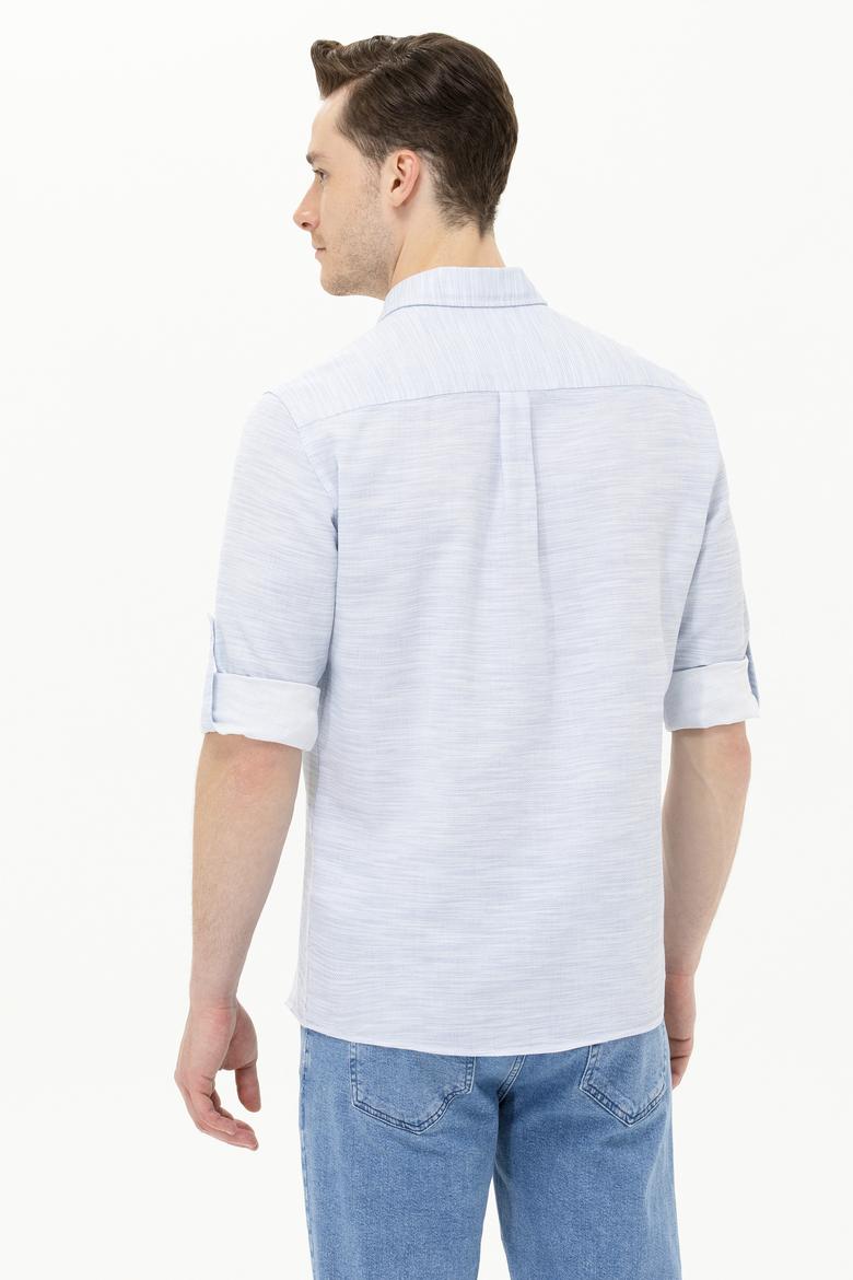 Erkek Mavi Uzun Kollu Gömlek - 50264098024