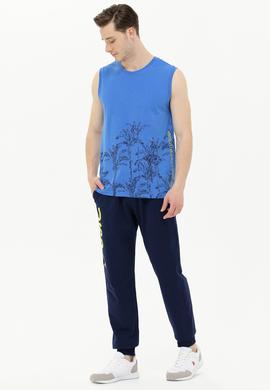 Erkek Saks Bisiklet Yaka Kolsuz Tişört - 50263479076