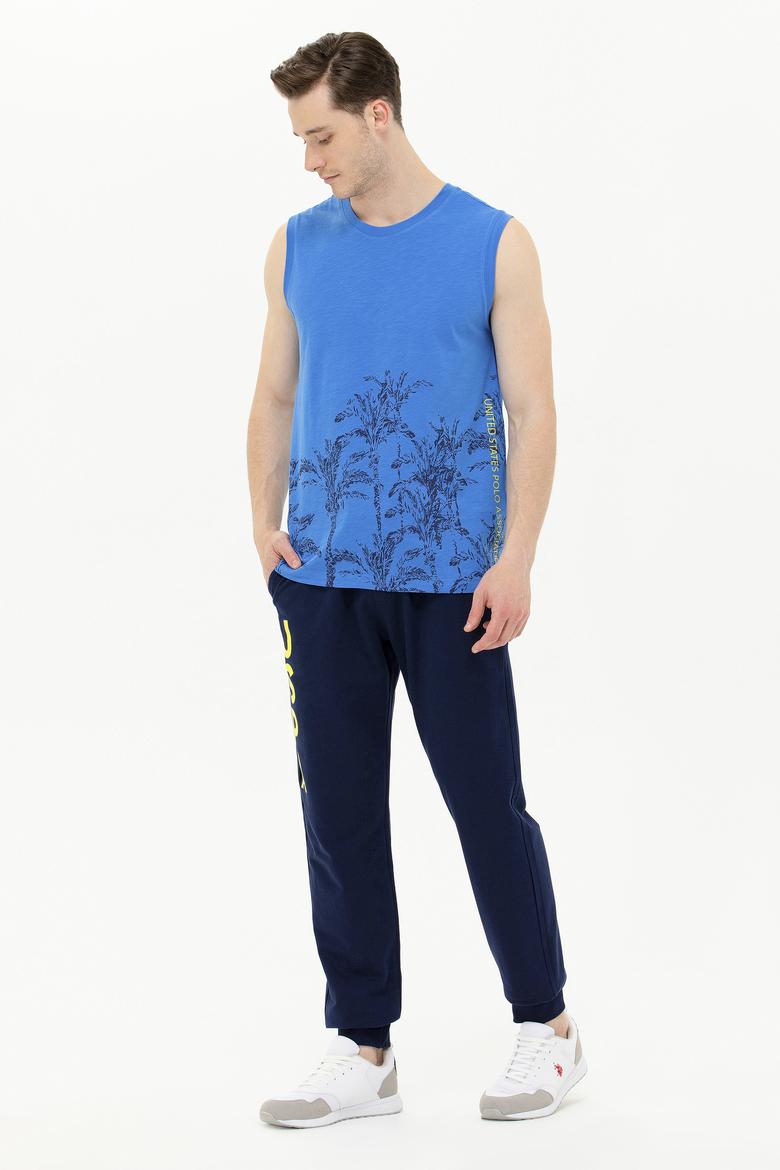 Erkek Saks Bisiklet Yaka Kolsuz Tişört - 50263479076