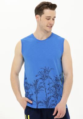 Erkek Saks Bisiklet Yaka Kolsuz Tişört - 50263479076