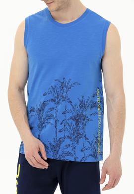 Erkek Saks Bisiklet Yaka Kolsuz Tişört - 50263479076