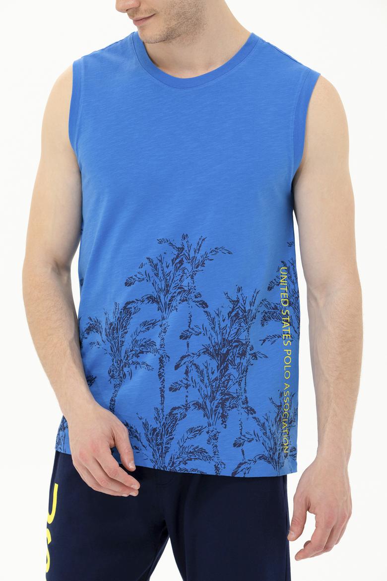 Erkek Saks Bisiklet Yaka Kolsuz Tişört - 50263479076