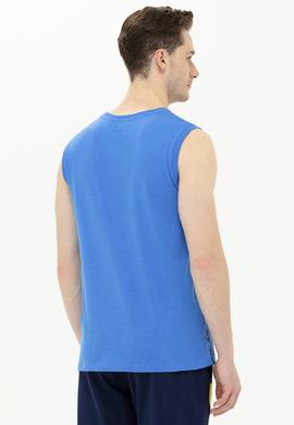 Erkek Saks Bisiklet Yaka Kolsuz Tişört - 50263479076