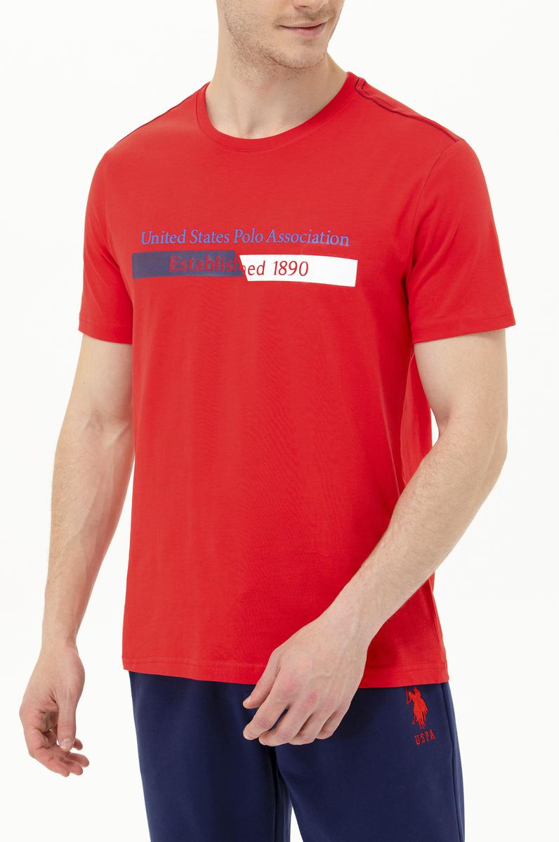 Erkek Kırmızı Bisiklet Yaka Tişört