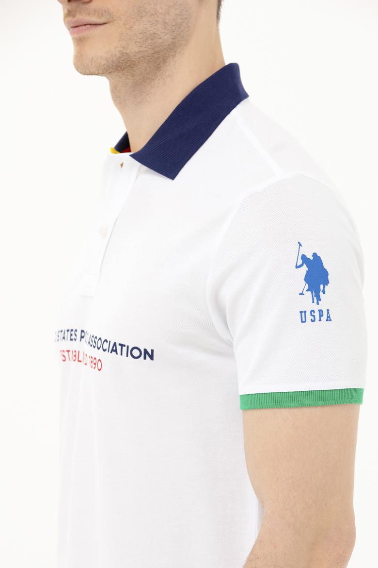 Erkek Beyaz Polo Yaka Tişört - 50263393027