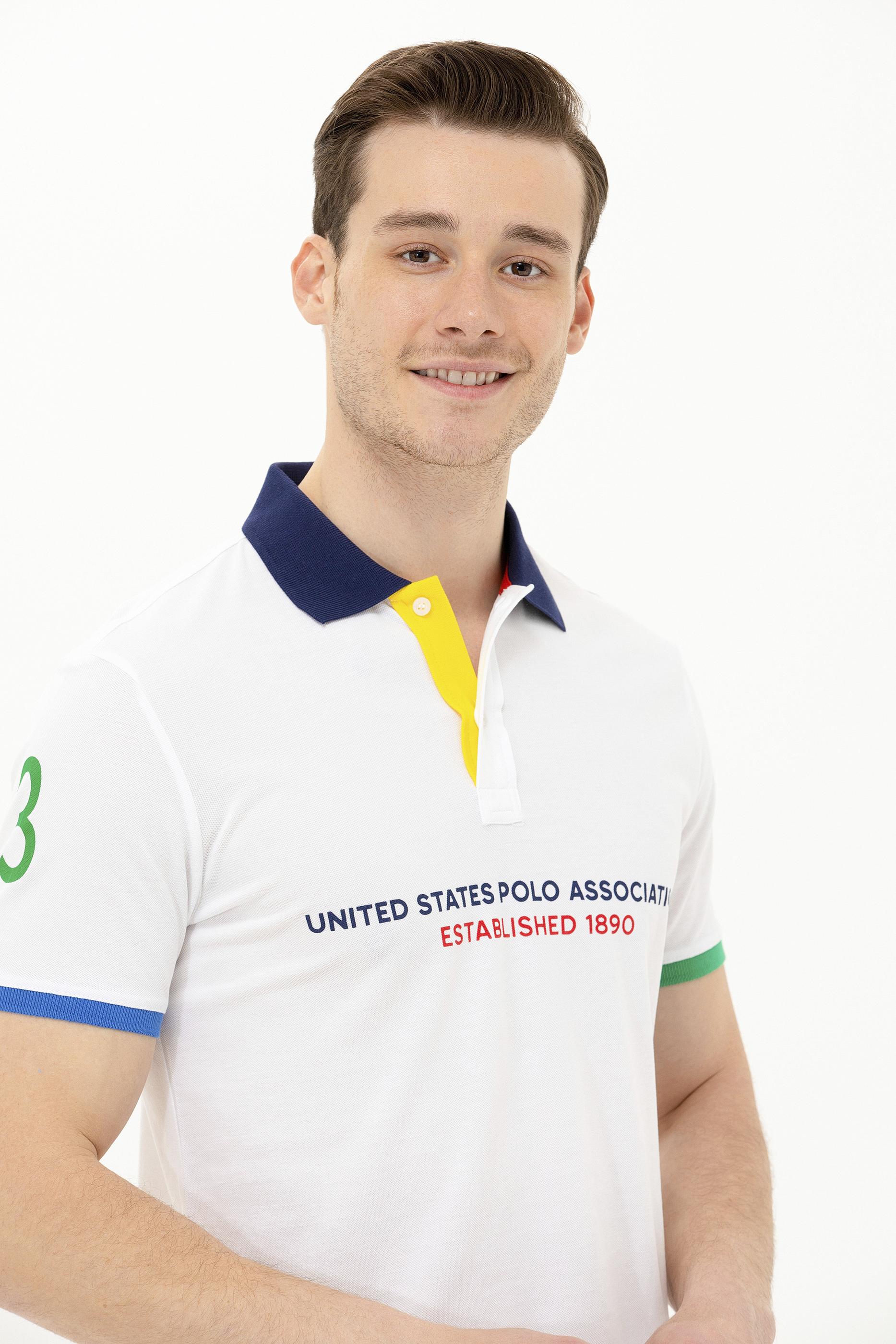 Erkek Beyaz Polo Yaka Tişört