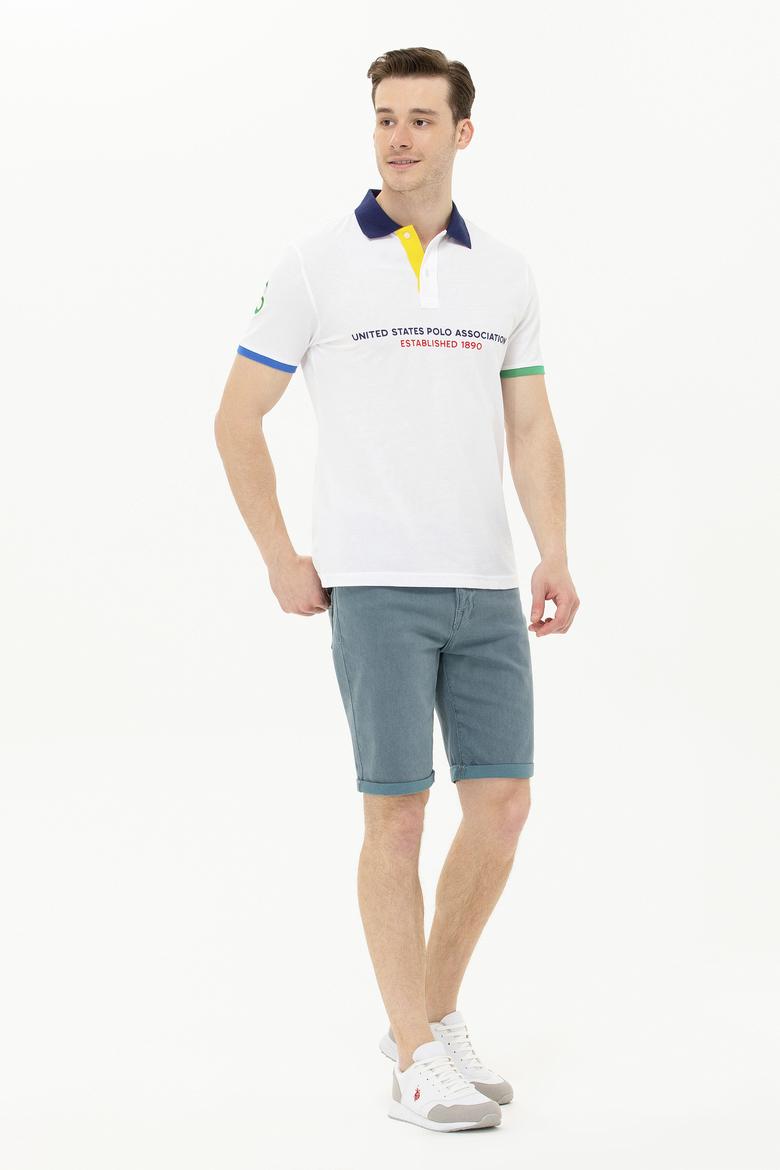 Erkek Beyaz Polo Yaka Tişört - 50263393027