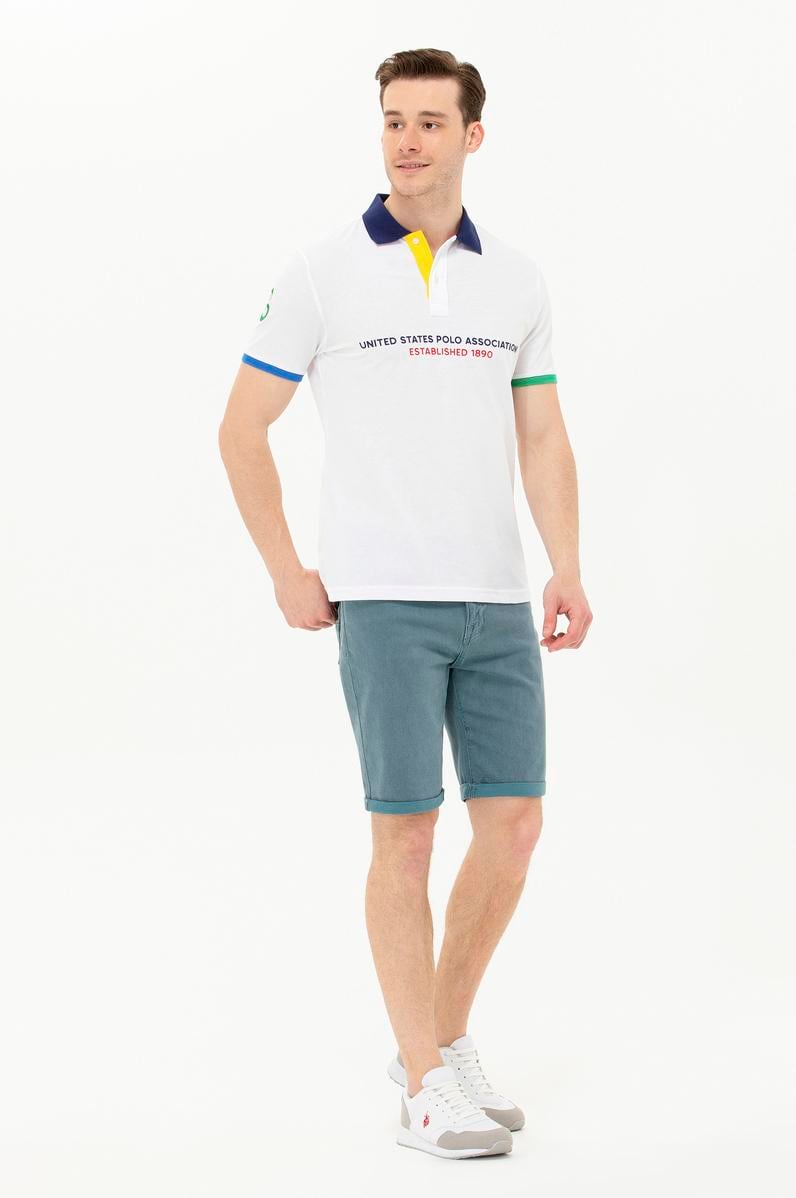 Erkek Beyaz Polo Yaka Tişört