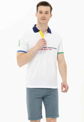 Erkek Beyaz Polo Yaka Tişört - 50263393027