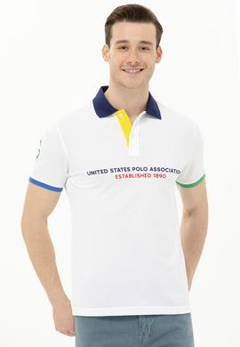 Erkek Beyaz Polo Yaka Tişört - 50263393027