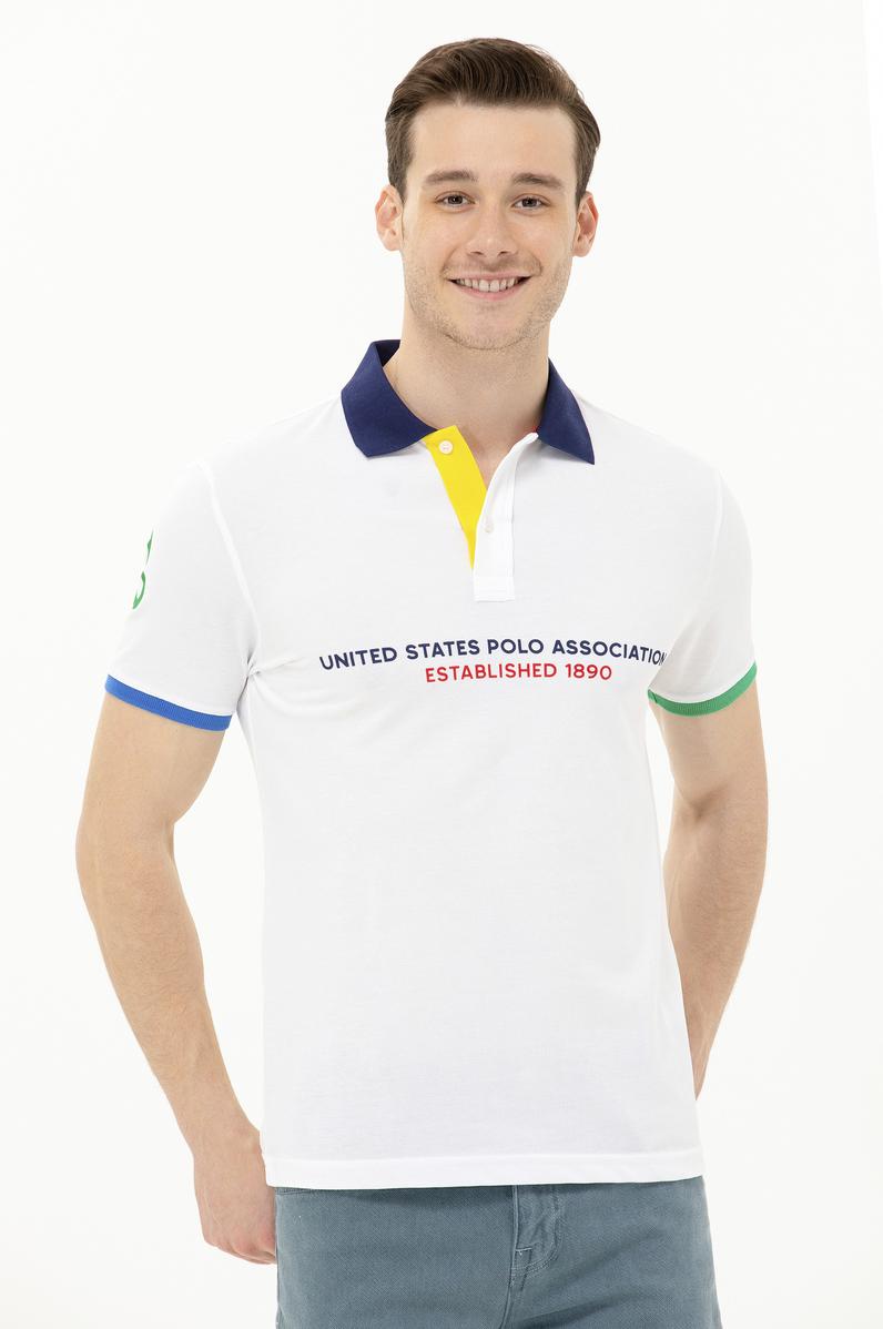 Erkek Beyaz Polo Yaka Tişört