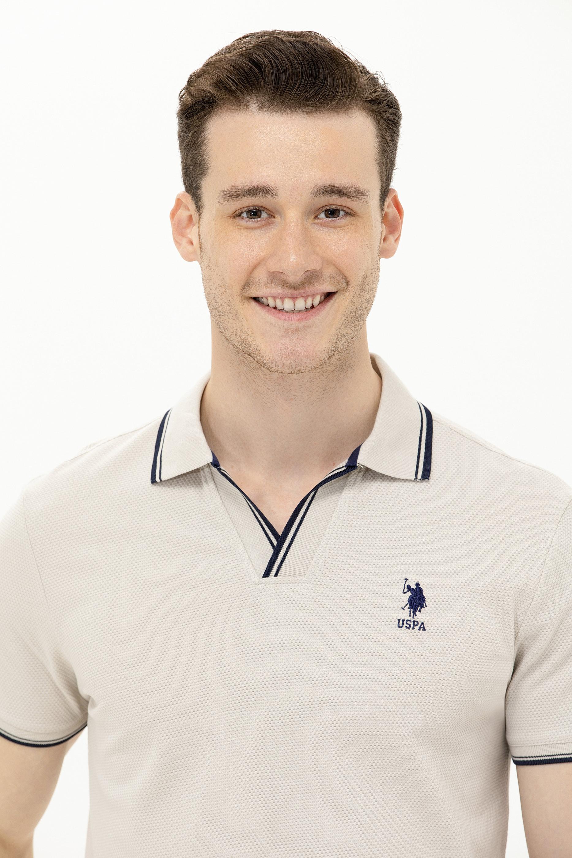 Erkek Taş Polo Yaka Tişört