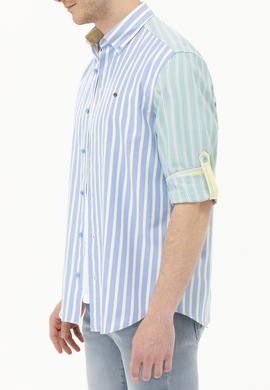 Erkek Saks Uzun Kollu Gömlek - 50263892009