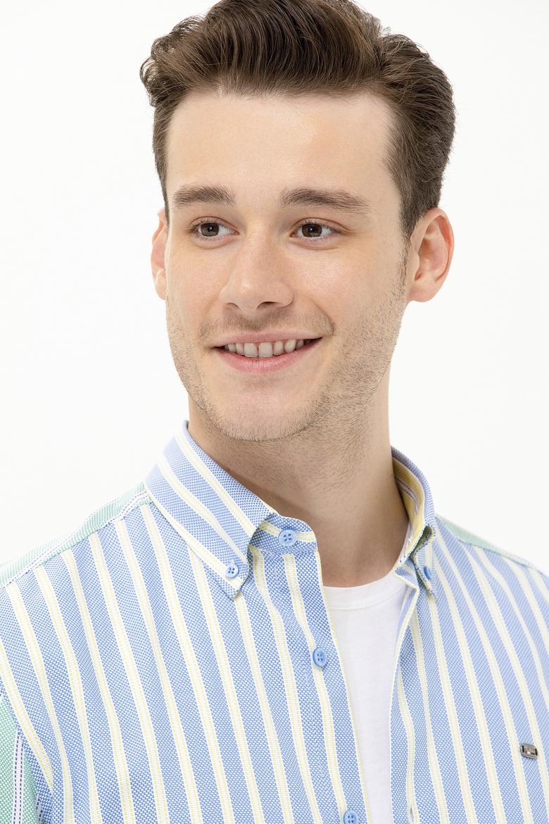 Erkek Saks Uzun Kollu Gömlek - 50263892009