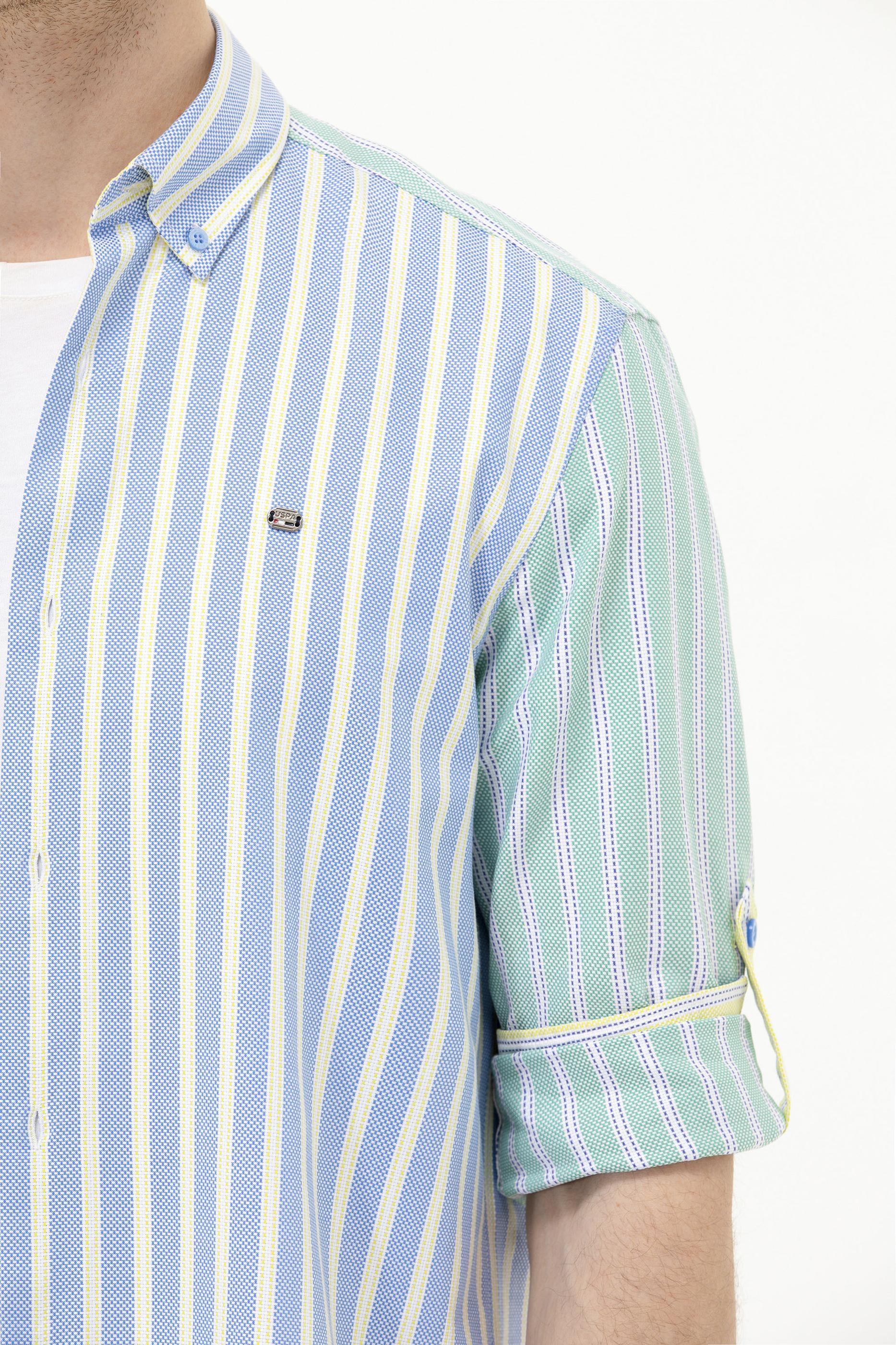 Erkek Saks Uzun Kollu Gömlek