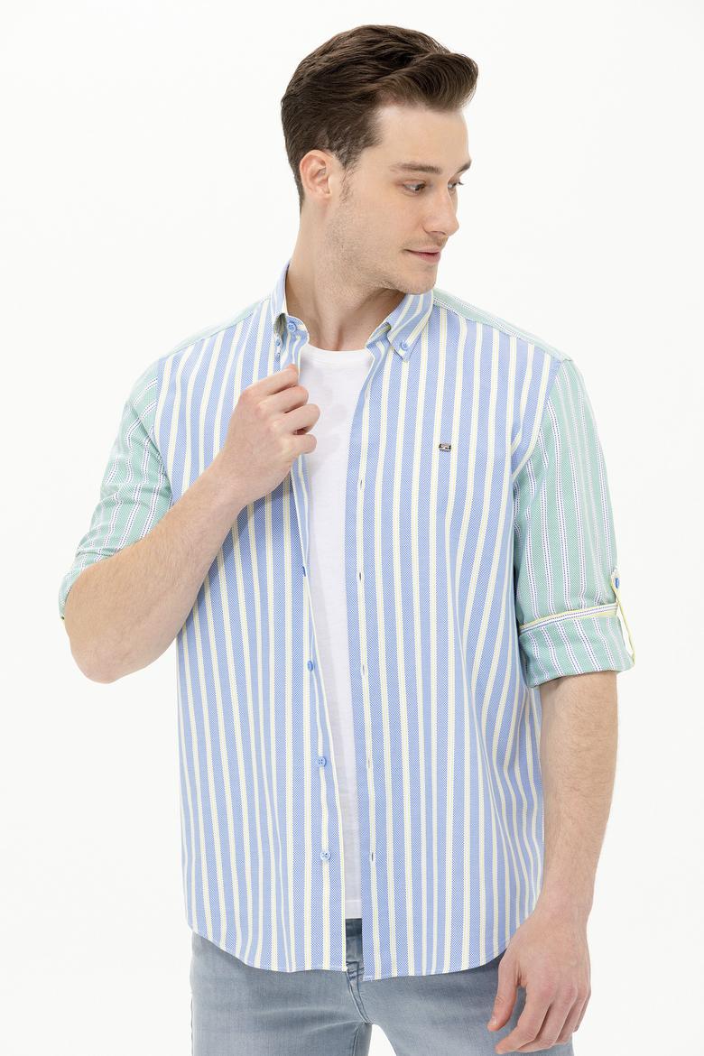 Erkek Saks Uzun Kollu Gömlek - 50263892009