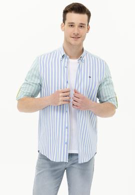 Erkek Saks Uzun Kollu Gömlek - 50263892009