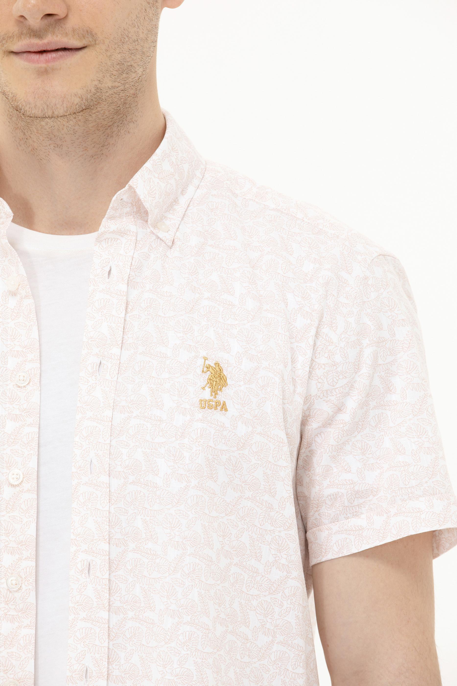 Erkek Camel Kısa Kollu Gömlek