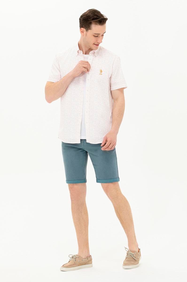 Erkek Camel Kısa Kollu Gömlek