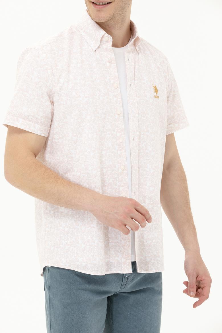 Erkek Camel Kısa Kollu Gömlek - 50264417012