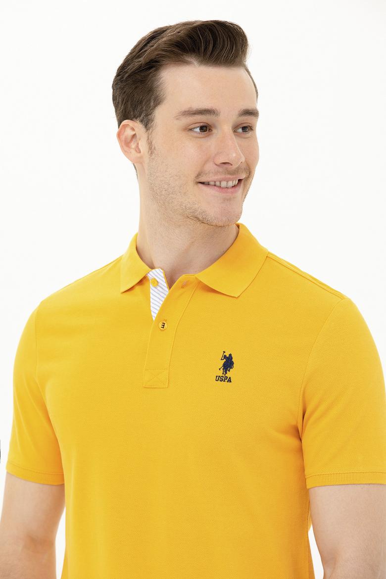 Erkek Sarı Basic Polo Yaka Tişört - 50263236071