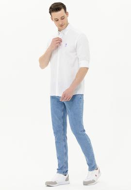 Erkek Mavi Uzun Kollu Gömlek - 50269875015