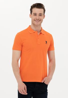 Erkek Turuncu Basic Polo Yaka Tişört - 50249153198