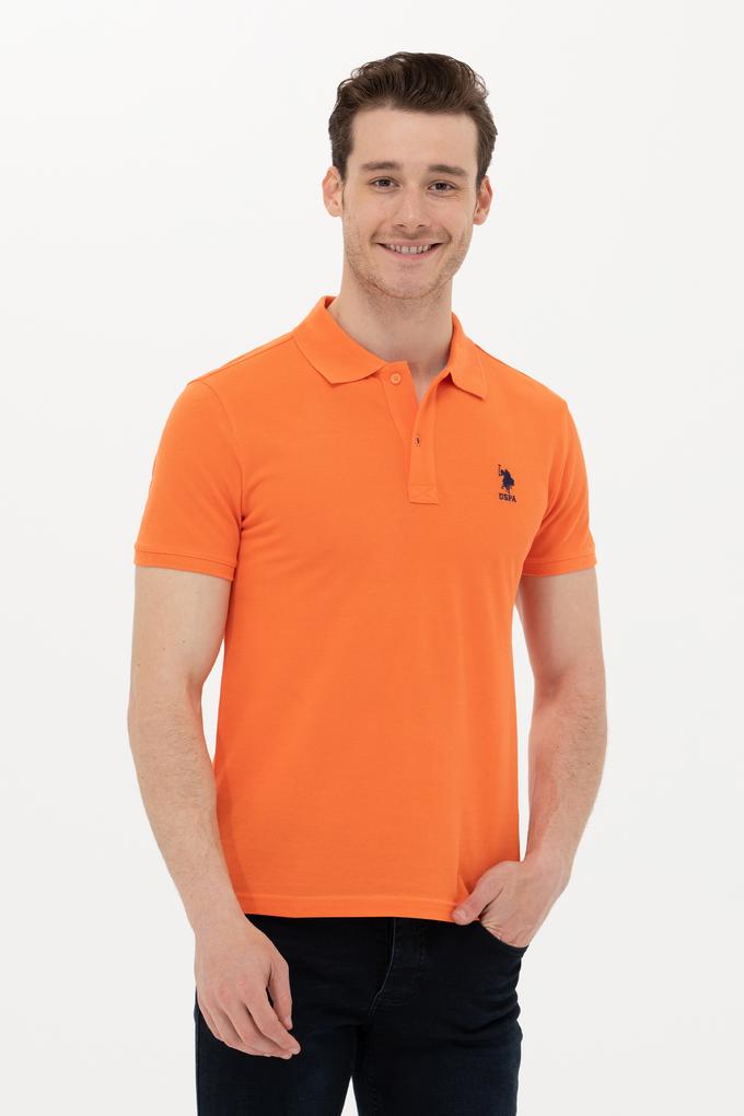 Erkek Turuncu Basic Polo Yaka Tişört