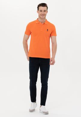 Erkek Turuncu Basic Polo Yaka Tişört - 50249153198