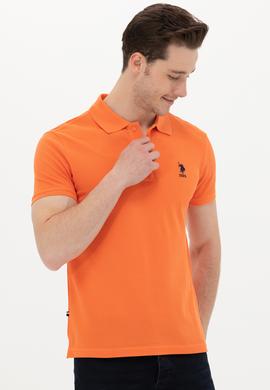 Erkek Turuncu Basic Polo Yaka Tişört - 50249153198