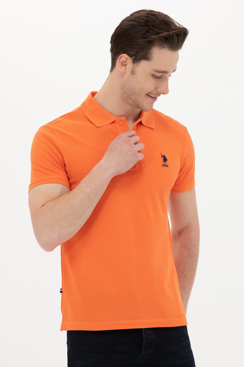 Erkek Turuncu Basic Polo Yaka Tişört - 50249153198