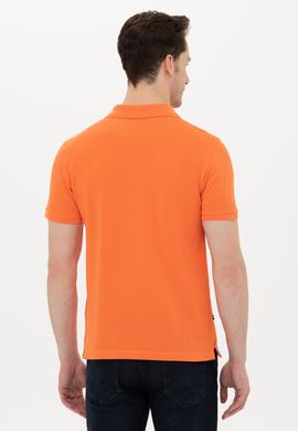 Erkek Turuncu Basic Polo Yaka Tişört - 50249153198