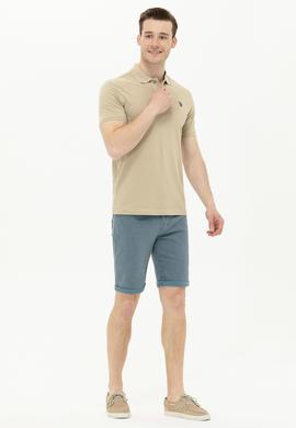 Erkek Haki Basic Polo Yaka Tişört - 50262933095