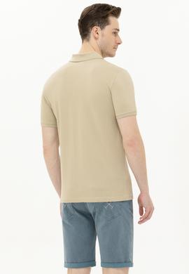 Erkek Haki Basic Polo Yaka Tişört - 50262933095