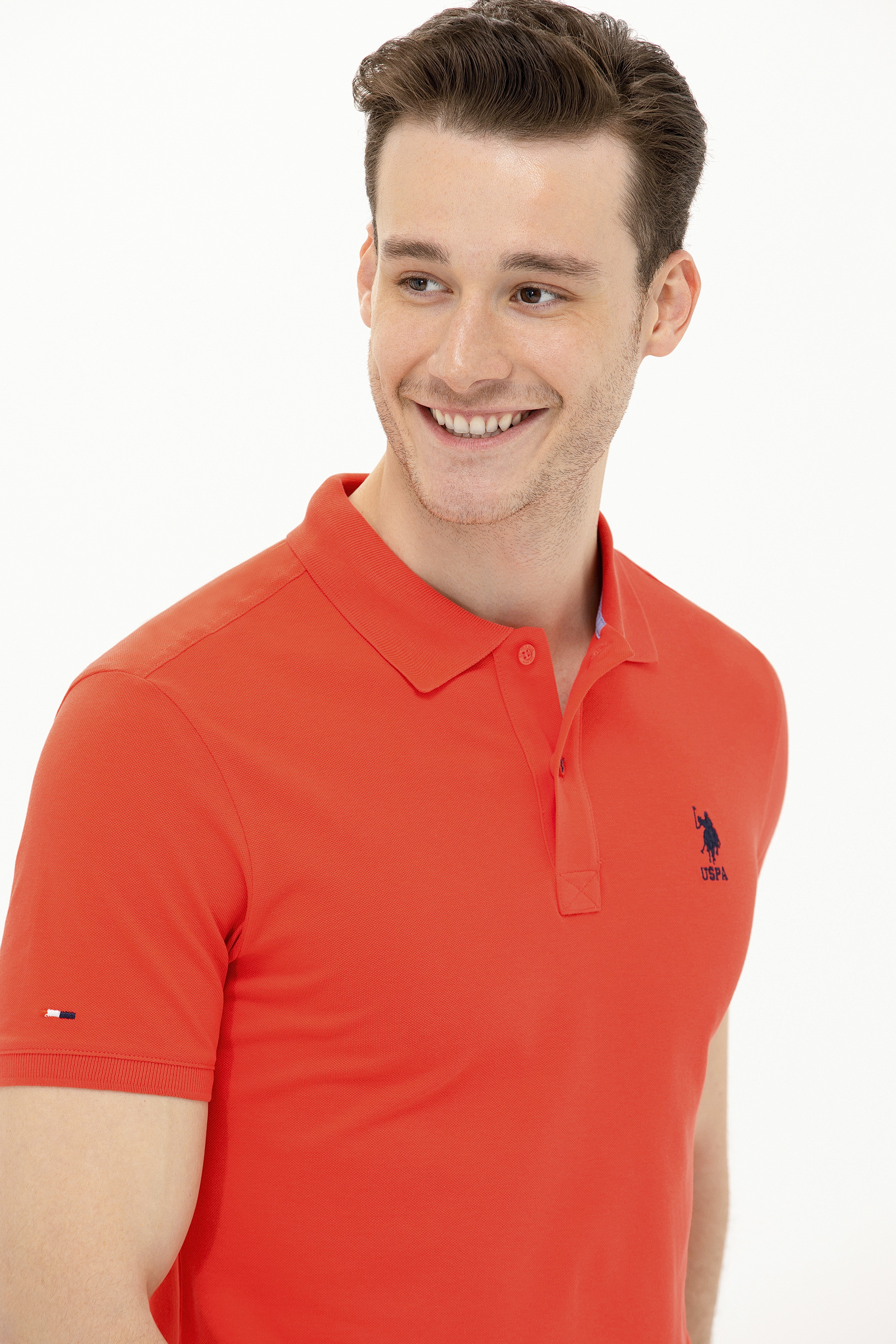 Erkek Kırmızı Basic Polo Yaka Tişört