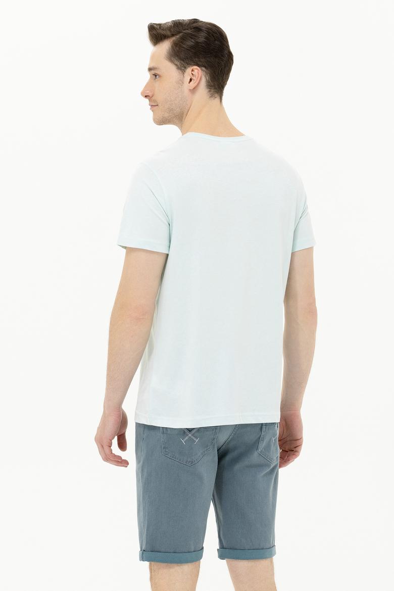 Erkek Nil Basic Bisiklet Yaka Tişört - 50262976241