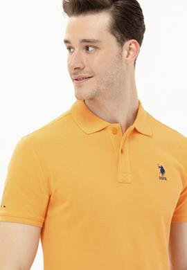 Erkek Turuncu Basic Polo Yaka Tişört - 50266337033