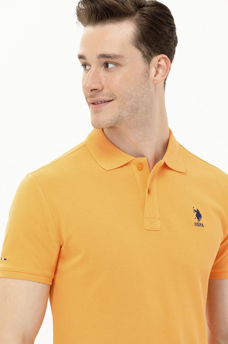Erkek Turuncu Basic Polo Yaka Tişört