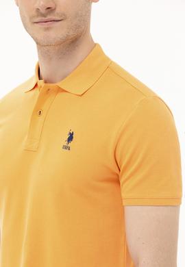 Erkek Turuncu Basic Polo Yaka Tişört - 50266337033