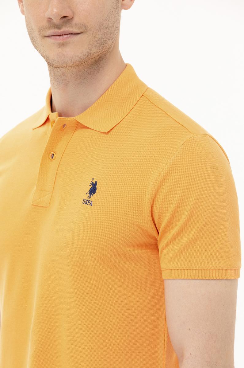 Erkek Turuncu Basic Polo Yaka Tişört