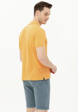 Erkek Turuncu Basic Polo Yaka Tişört - 50266337033