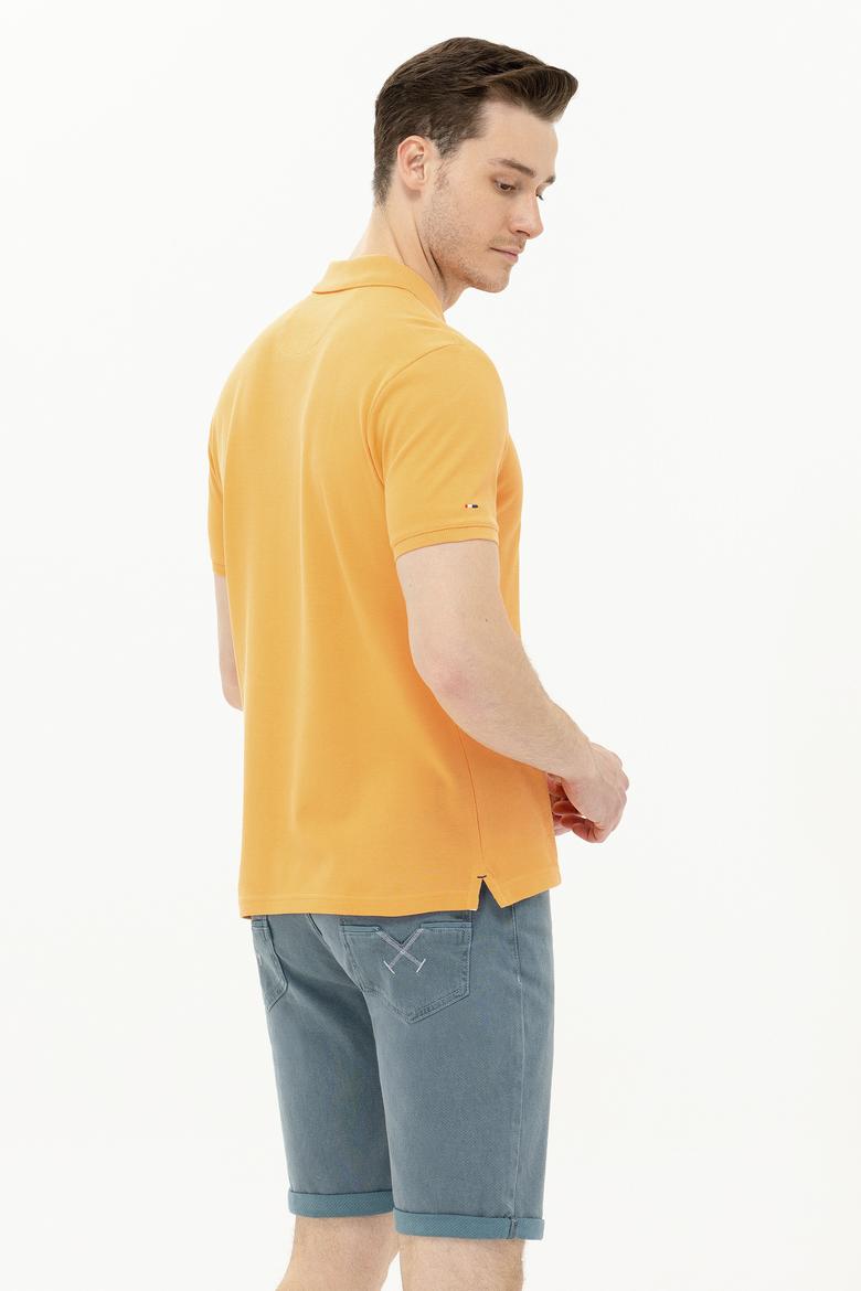 Erkek Turuncu Basic Polo Yaka Tişört - 50266337033